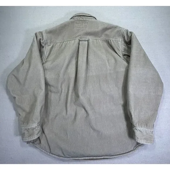 WOOLRICH‎ Men's Medium Corduroy Barn Chore Shacket Fleece Liner Jacket - Picture 8 of 9
